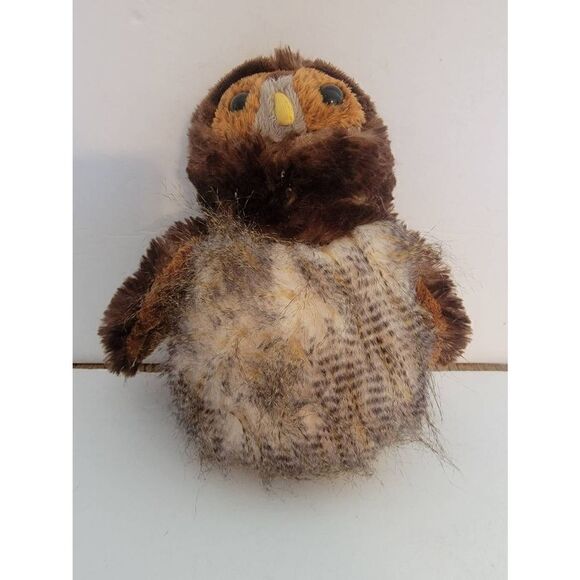 Ganz Barred Owl Plush Brown Stuffed Toy - Picture 1 of 5